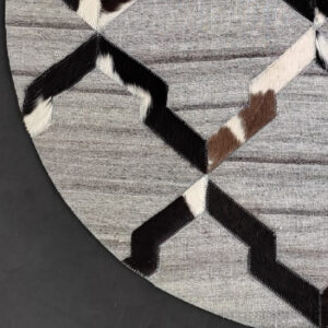 Leather Round Rug