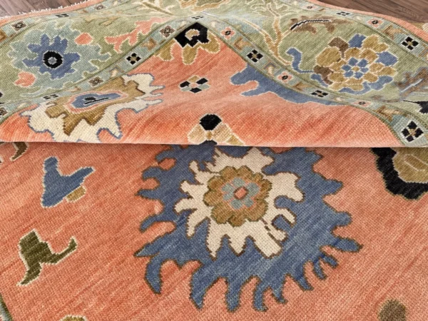 Orange Indian Handmade Oushak Rug