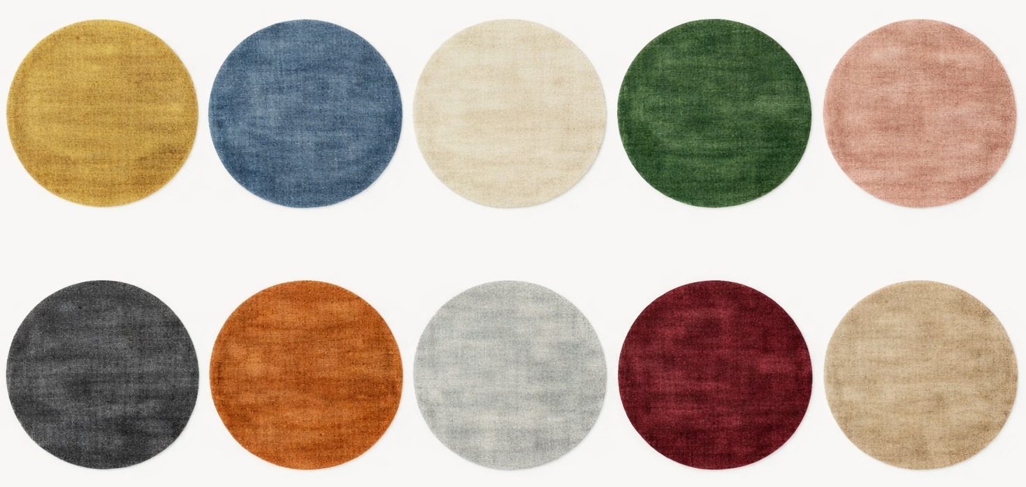 Luxury Handmade Mustard Gold Round Area Rug – Modern Solid Color Soft Carpet for Living Room & Bedroom